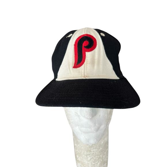 Vintage 80s New Era Philadelphia Phillies Snapback Hat Cap VTG - Picture 3 of 9